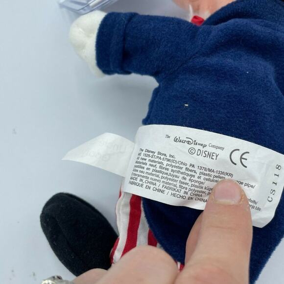 The Disney Store Vintage Uncle Sam Goofy Soft Mini Bean Bag Plush Toy With Tags - Picture 7 of 7